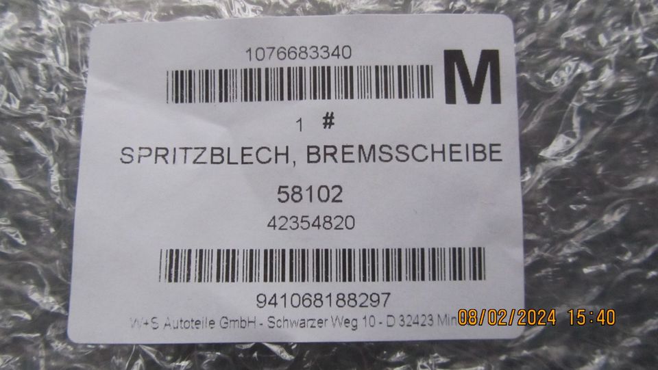 Bremsankerblech HA Golf 4/New Beetle 256mm Bremse belüftet in Birkenbeul-Weißenbrüchen