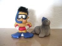 2 lustige Keramik-Figuren Taucher + Seehund Robbe Saarland - Heusweiler Vorschau