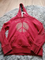 Tommy Hilfiger th Denim Hoodie Pulli Peace xs rot Thüringen - Eisenach Vorschau