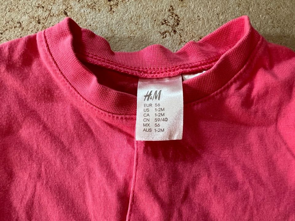 2x Einteiler Jumpsuit Schlafanzug Pyjama rosa pink H&M Gr. 56 in Wangen im Allgäu