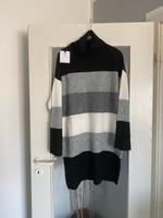 Pulloverkleid Rollkragen Oversize schwarz grau weiß neu M 38 Rheinland-Pfalz - Weißenthurm   Vorschau