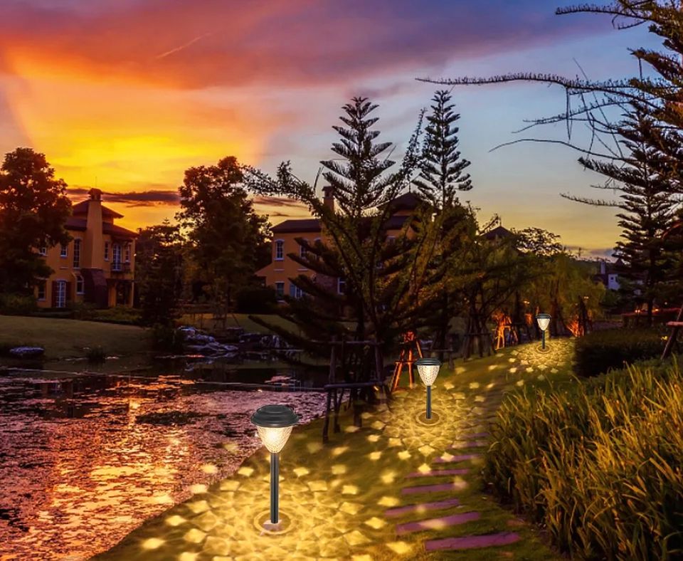 4x Solarlampen Garten Solarleuchten Außen LED Licht Lampen in Bebra