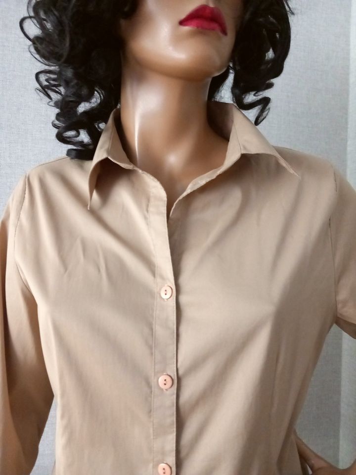 GIORGIO  Elegante Damen Bluse  Gr. 42  Beige  3/4Arm in Neuss