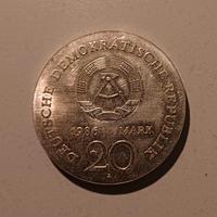 20 DDR Mark Münze Silber 1986 Wilhelm Jacob Grimm Baden-Württemberg - Essingen Vorschau