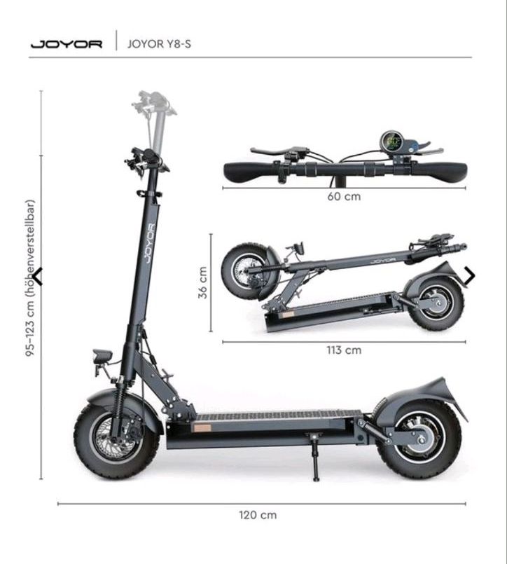 escooter JOYOR mit ABE Straßenzulassung, 48v, 26ah, 21km/h Neu in Halle