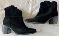 Wildlederimitat ankle Boots Stiefelette schwarz 39 Hessen - Hünfelden Vorschau