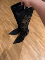 Pura Lopez Stiefel Größe 41 neuwertig schwarz nubukleder Wildle Bayern - Augsburg Vorschau