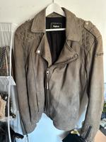 Tigha Lederjacke Grau/Braun XL Bayern - Erlangen Vorschau