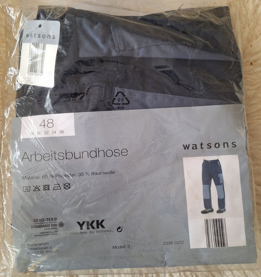 Arbeitshose Gr. 48 Arbeitsbundhose m. vielen Taschen neu OVP unbe in Neufahrn