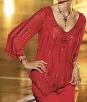 Together Pailletten Shirt Tunika Blusenshirt Gr.34 XS NEU rot Thüringen - Gotha Vorschau