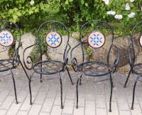 Set Gartenstühle aus Metall mit Mosaik, stapelbar, Landhausstil Kreis Ostholstein - Sierksdorf Vorschau