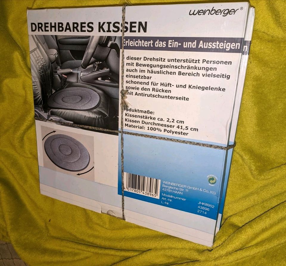 2× Drehbares Sitzkissen Weinberger NEU in Sondershausen