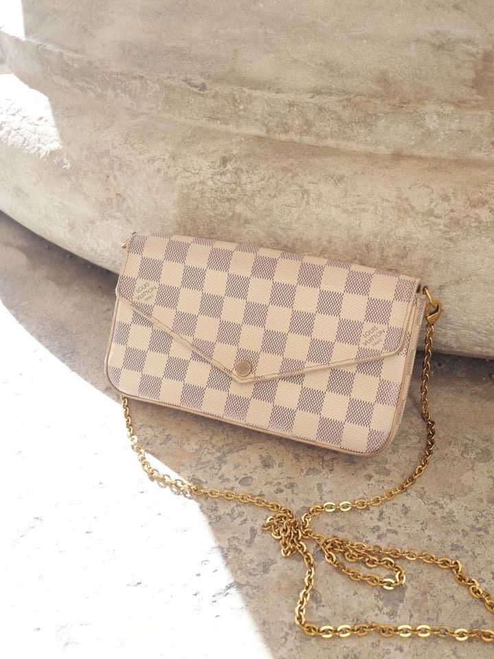 Louis Vuitton, Felicie Pochette Damier Azur Monogramm Tasche in München