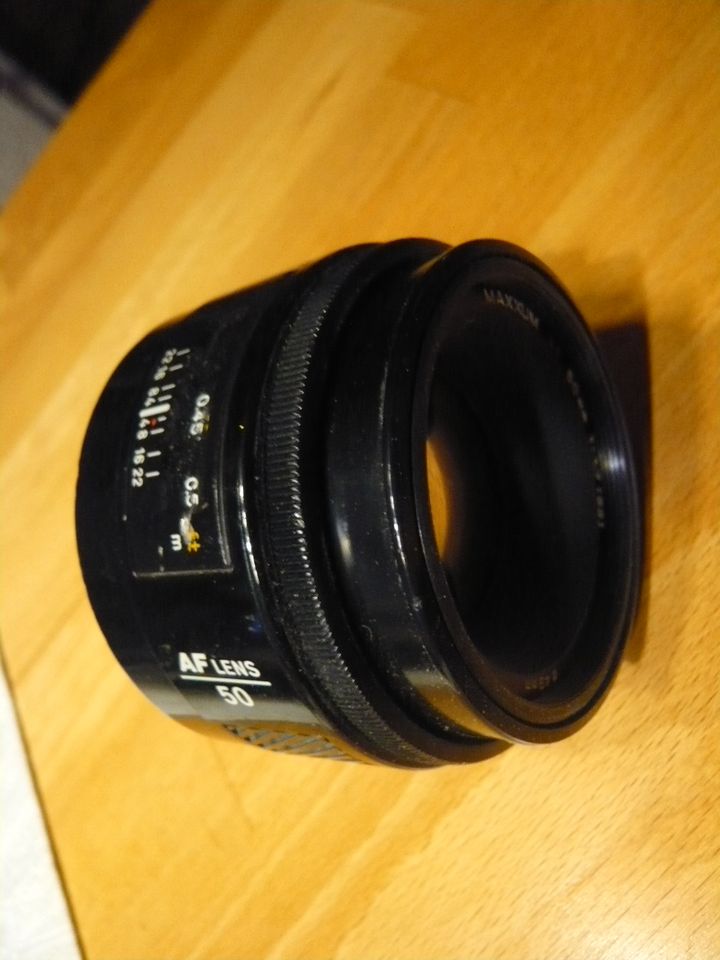 MINOLTA "Maxxum", AF-Objektiv 1:1,7 (22) Durchm. 49 mm in Bergtheim (Unterfranken)