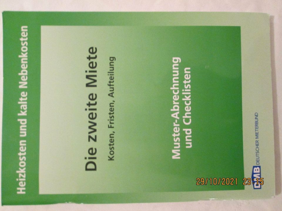Heizkosten und kalte Nebenkosten vom DMB ISBN: 978-3-933091-94-9 in Berlin