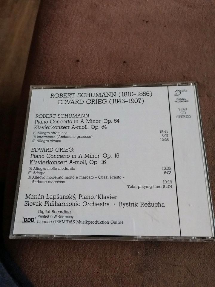 CD: R. Schumann/ E. Grieg - Piano Concerto in Bischoffen