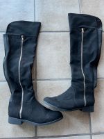 Schwarze Overknees Weitschaftstiefel / Gr. 42 Nordrhein-Westfalen - Euskirchen Vorschau