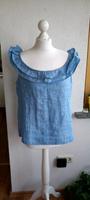 Boden Top Shirt Blusentop Leinen blau UK 12 40 Carmenausschnitt Thüringen - Meiningen Vorschau