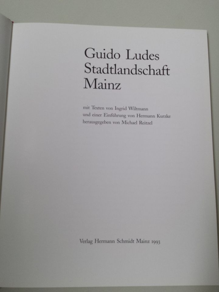 Guido Ludes - Stadtlandschaft Mainz, Bildband, 1993 in Schlangenbad