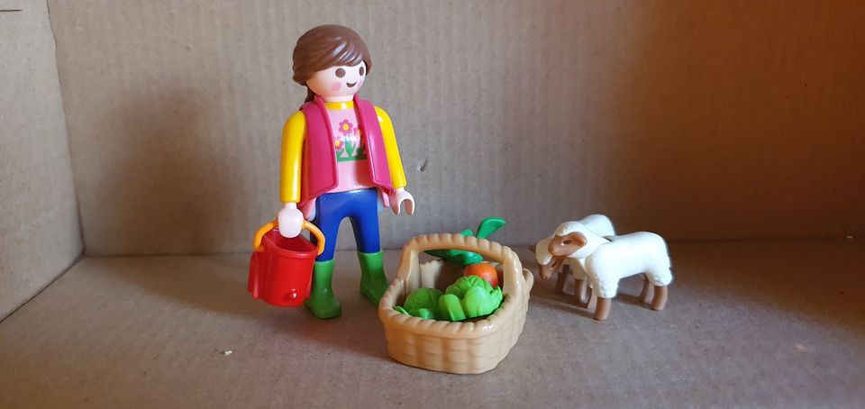 PLAYMOBIL 4765 Bäuerin bei Schäfchen-Fütterung in Hattersheim am Main