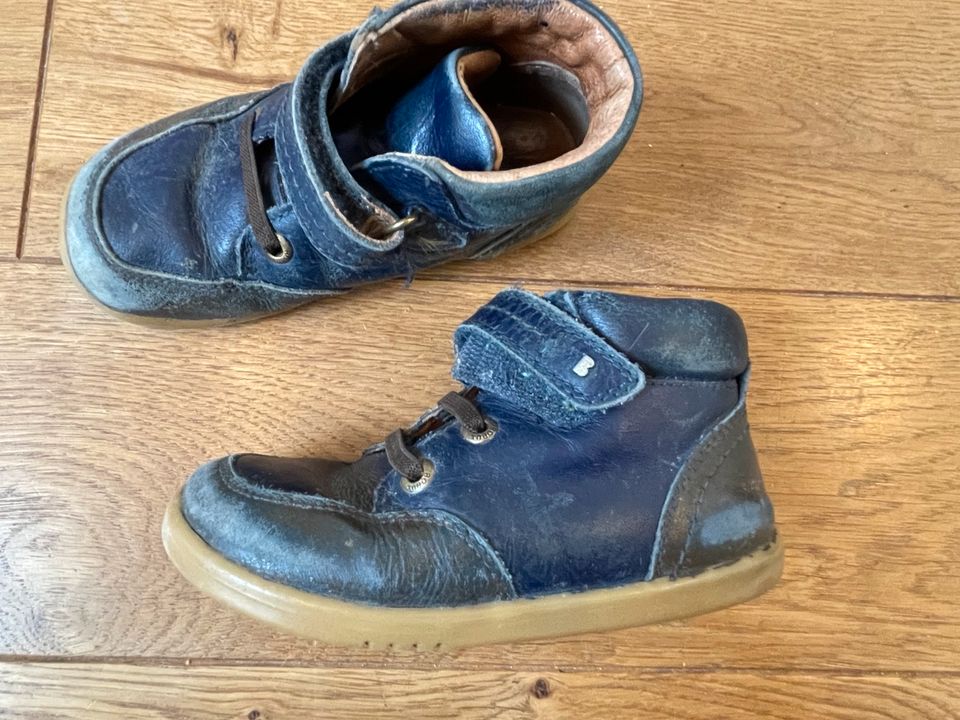 Bobux Barfußschuh Leder Sneaker Halbschuh Klett dunkelblau, 25/26 in Hüttenberg