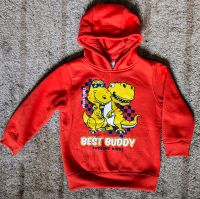 Dino Pullover / Hoodie Gr. 110 rot Kinder Dortmund - Scharnhorst Vorschau