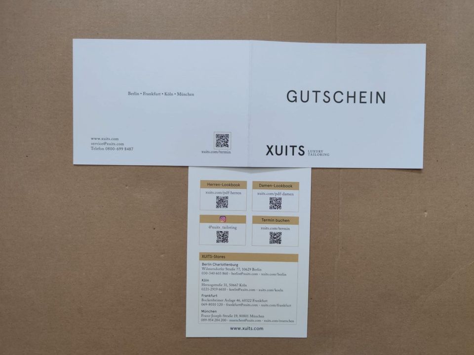 1 Gutschein - XUITS LUXURY TAILORING - Mode in München