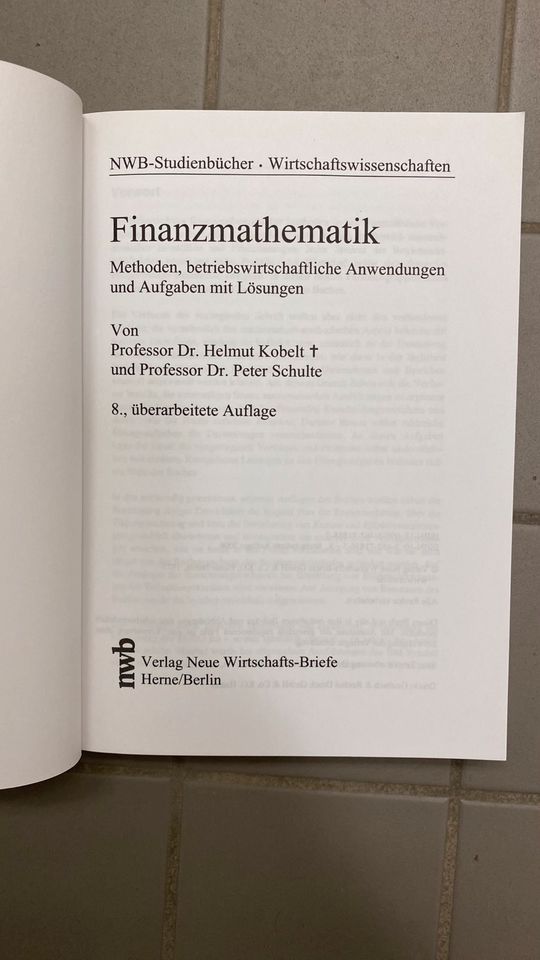 Finanzmathematik Kobelt/Schulte in Köln