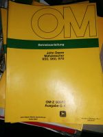 John Deere Mähdrescher 950 960 970 Bedienungsanleitung Hessen - Homberg Vorschau