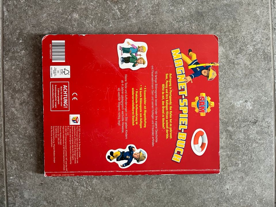 Magnet spiel buch Feuerwehrmann Sam in Odelzhausen