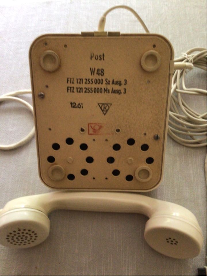 Telefon W48 weiss Wählscheibentelefon sehr gut erhalten in Altenholz