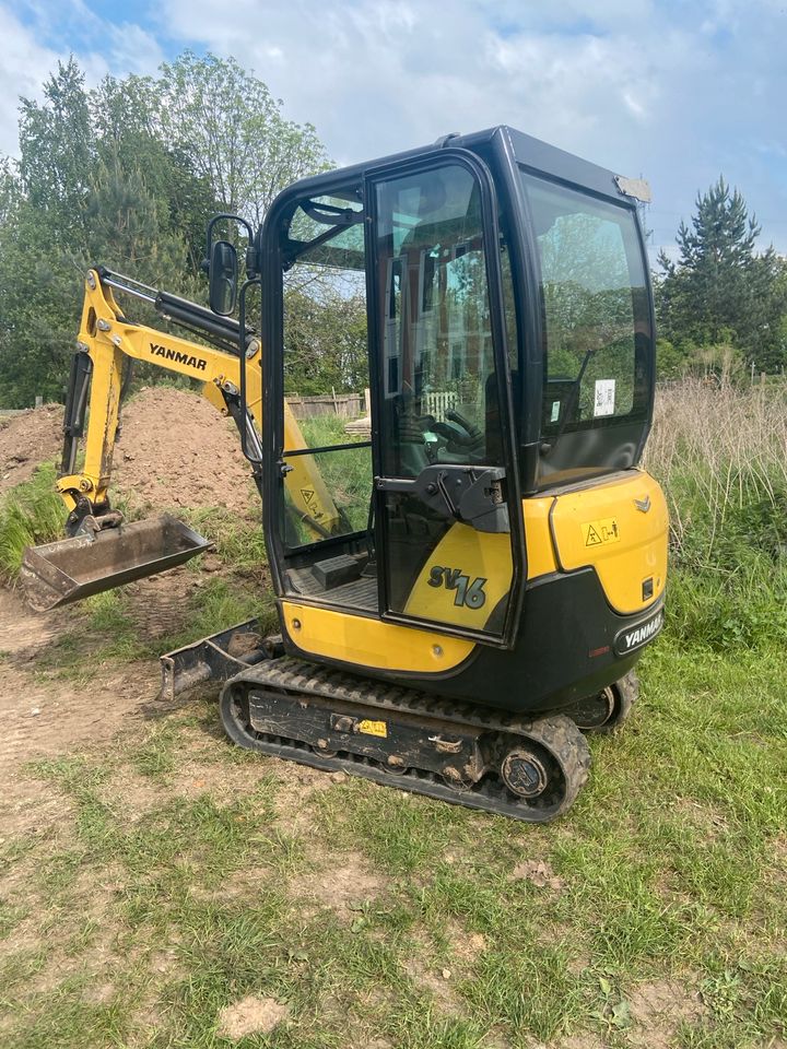 Minibagger zur Vermietung 1,7t YANMAR vielfältig einsetzbar in Meuselwitz