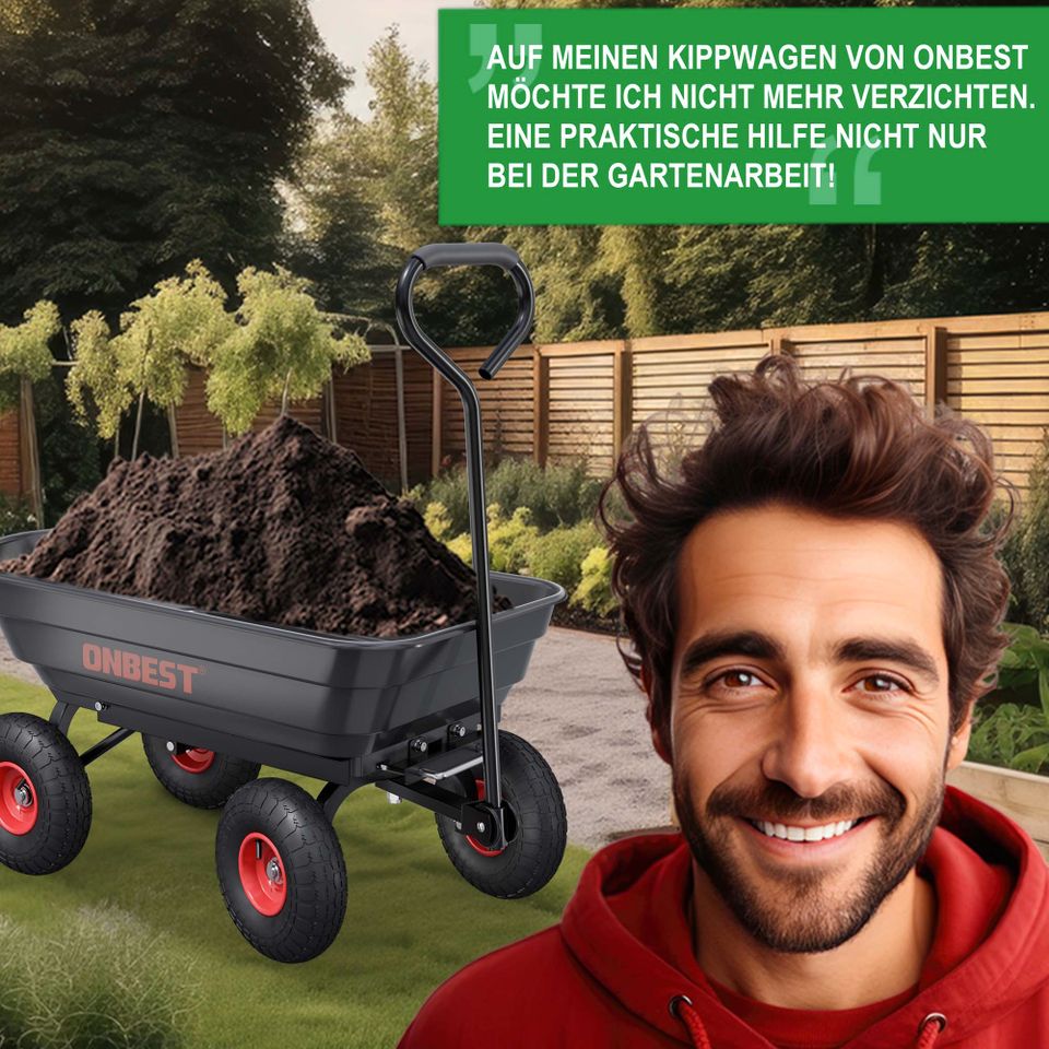 Transportwagen mit Kippfunktion Gartenwagen !! Bitte Lesen !! in Ostbevern