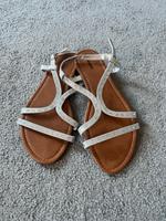 Sandalen Sandaletten Silber Glitzer Strass Brandenburg - Hennickendorf Vorschau