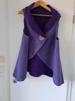 Walkweste Jacke Schurwolle Lagenlook 44 lila etsy handmade Nordrhein-Westfalen - Haan Vorschau