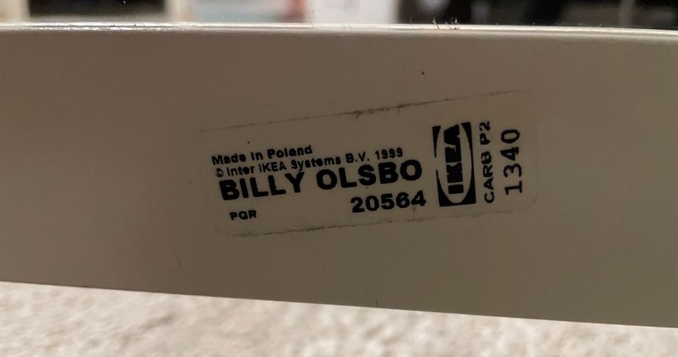 BILLY OLSBO Bücherregal ohne Glastür - weiß - 40x30x202cm in Heiligenhaus