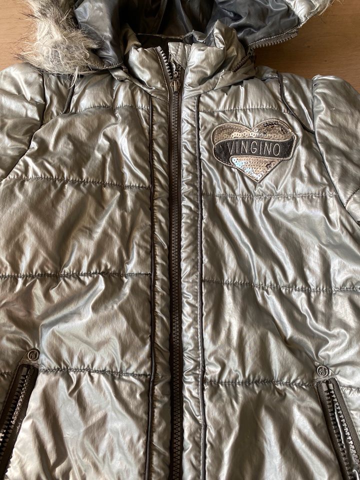 Vingino Winterjacke Silber Gr. 12 / 152 in Dreieich