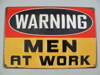 Wandschild(Gestanzt) Hinweisschild "Men At Work" 30x20cm Krummhörn - Greetsiel Vorschau