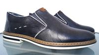 Rieker echte Herren Halbschuhe! Leder! 43. Blaugrau. Sehr Gut! Sachsen - Boxberg / Oberlausitz Vorschau