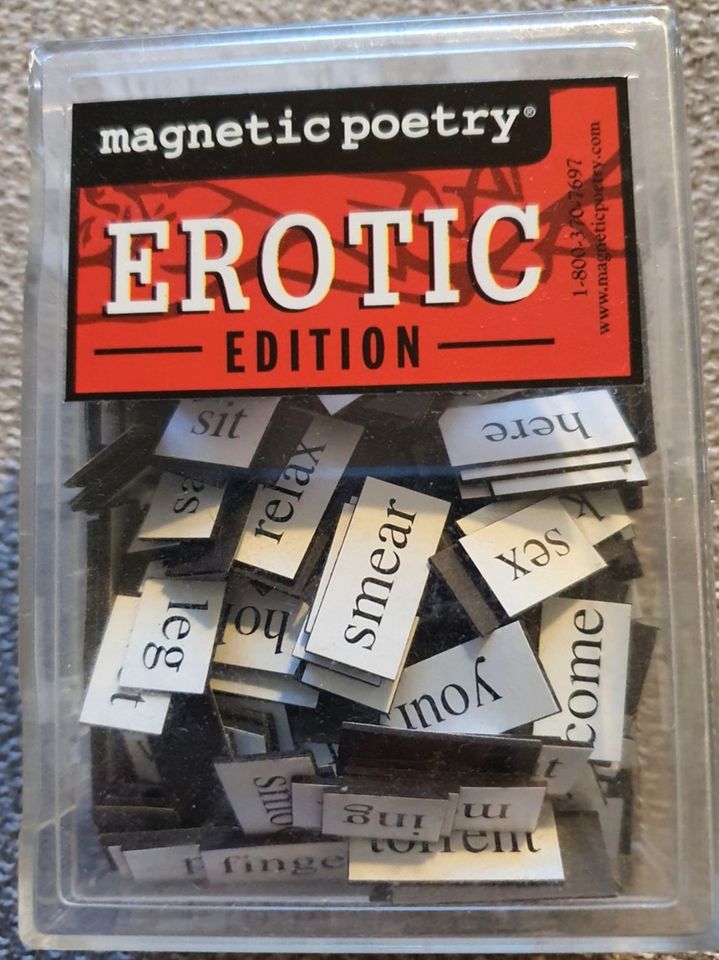 Magnetic Poetry "Erotic", magnetisches Dichten auf dem Kühlschran in Hamburg