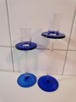 2 x Kerzenhalter Glas blau Brandenburg - Neuenhagen Vorschau