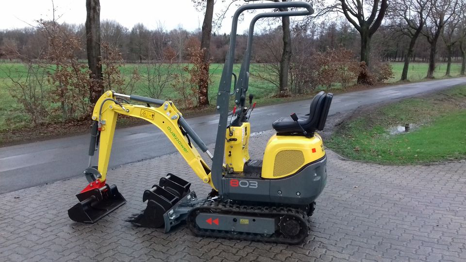 Microbagger Minibagger Bagger Abbruchhammer Garten Garage in Nordrhein