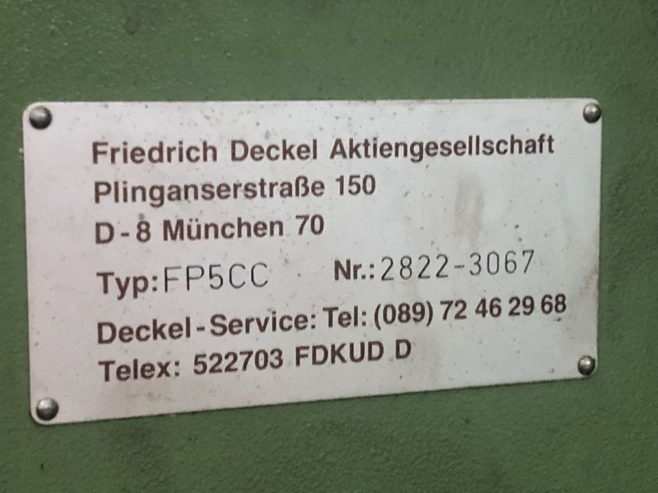 DECKEL FP 5 CC CNC-Werkzeug-Fräsmaschine, VB: 6500€* in Berlin