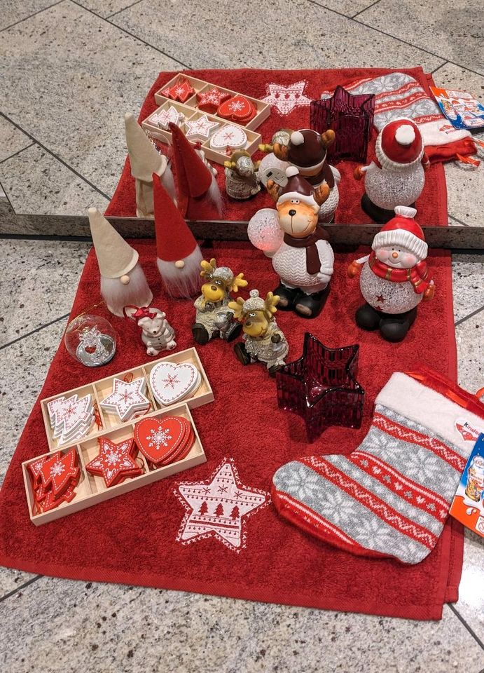 Weihnachten Deko Christbaum Schmuck Schneemann Elch Stern Engel in Hilchenbach