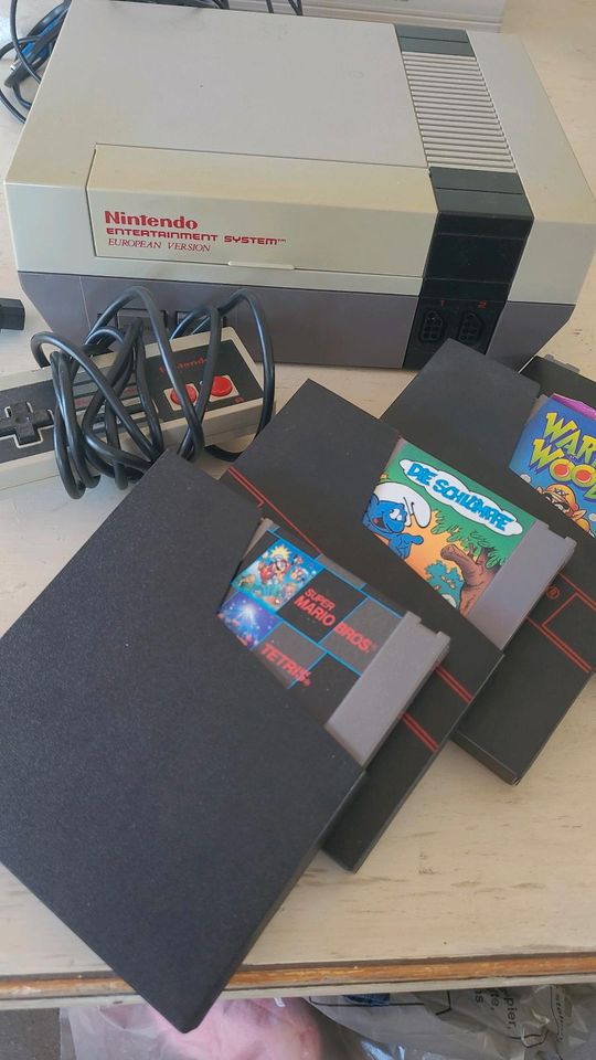 Original Nintendo NES Konsole mit 4 Spielen in Pähl
