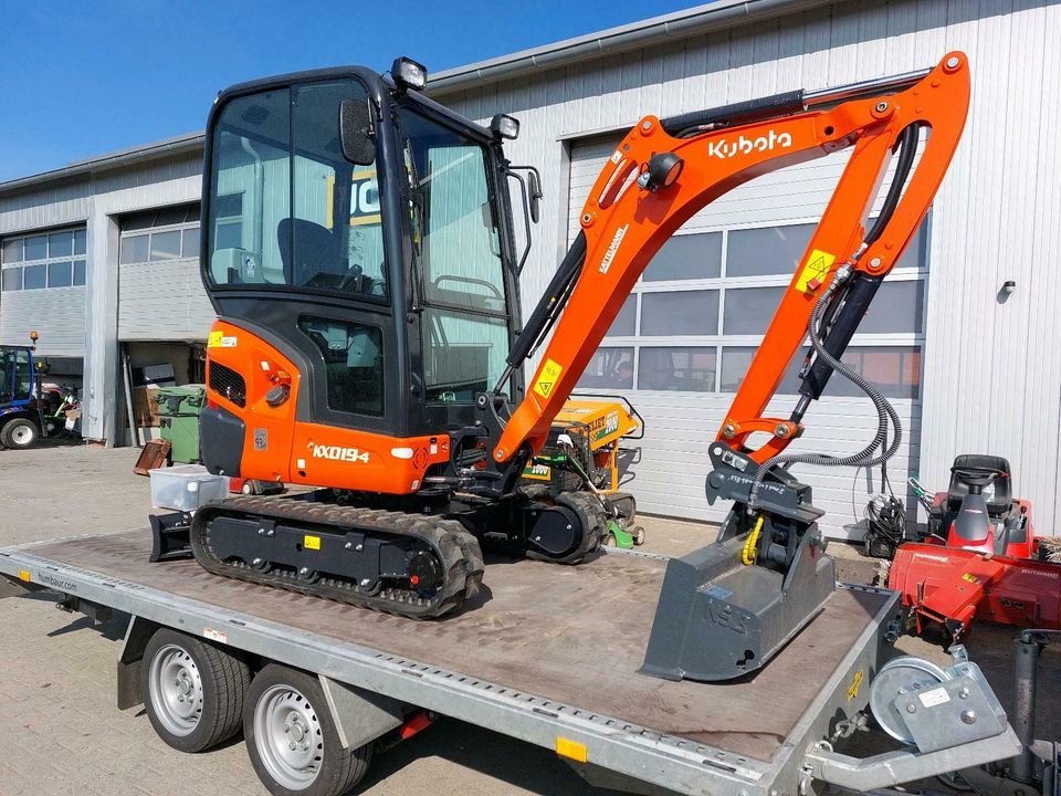 Kubota KX019-4. MS01 Minibagger Mieten Bagger 1,9 T in Geesthacht