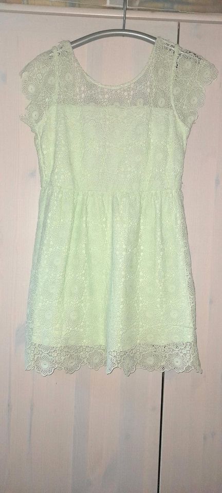 Damen Kleid 38 Sommerkleid Mintfarben Spitze in Lippstadt