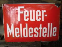 Feuer Meldestelle Emaille Schild Feuerwehr Brandschutz,incl.Vers Brandenburg - Wandlitz Vorschau