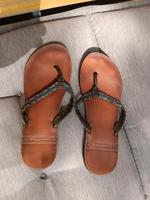 Marc O` Polo Flip Flop Zehentrenner Sandale Leder braun blau  38 Berlin - Wilmersdorf Vorschau