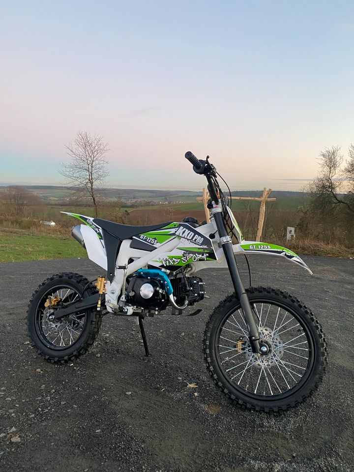 Pit Bike 125ccm KXD NEU Cross 17/14 Zoll Dirtbike E-Start Pitbike in Aschaffenburg